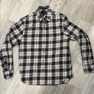Banana Republic Monochrome Plaid Button Down Shirt